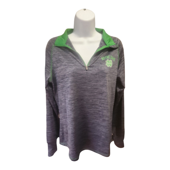Colosseum Notre Dame Women Large 1/4 Zip Long Sleeve Pullover - Picture 1 of 7
